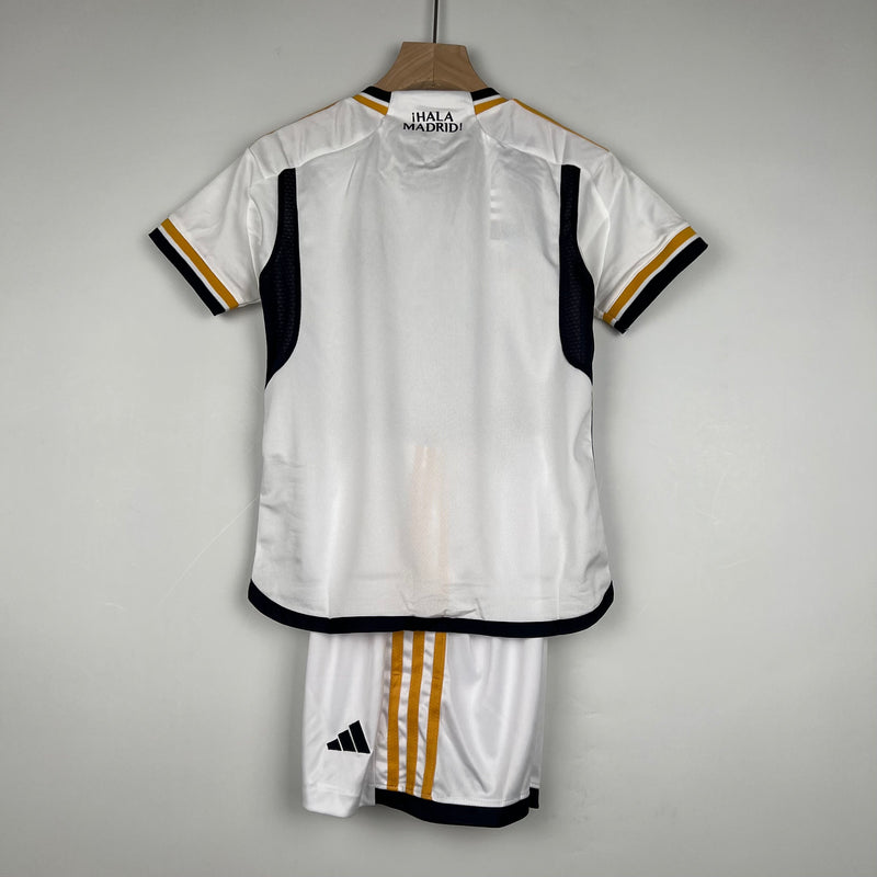 Kit Infantil Real Madrid I 23/24 Adidas - Branca