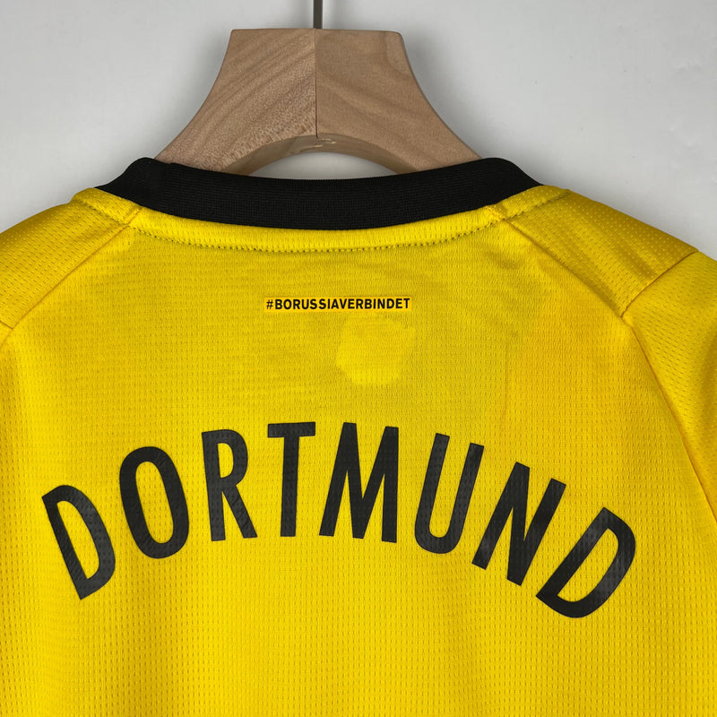 Kit Infantil Borussia Dortmund I 23/24 Puma - Amarela