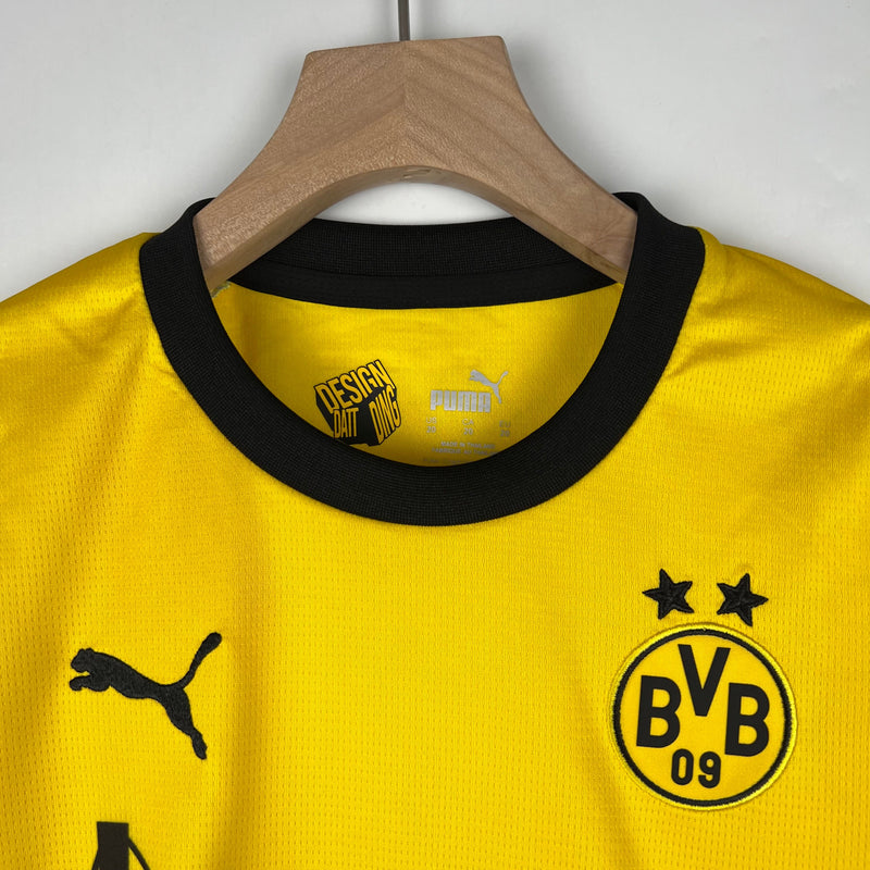 Kit Infantil Borussia Dortmund I 23/24 Puma - Amarela