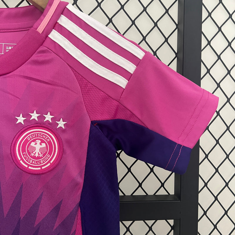 Kit Infantil Alemanha 2024/25 Away - Rosa - Adidas