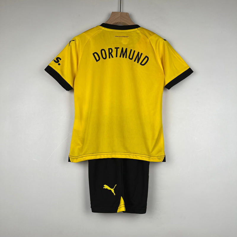 Kit Infantil Borussia Dortmund I 23/24 Puma - Amarela