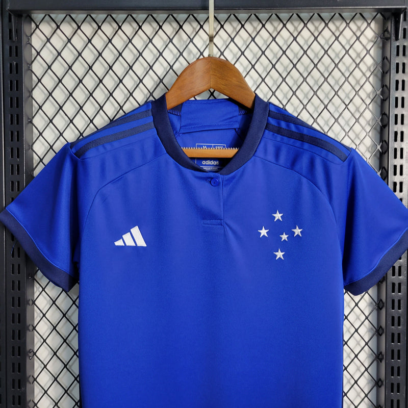 Camisa Feminina Cruzeiro I 23/24 Adidas - Azul