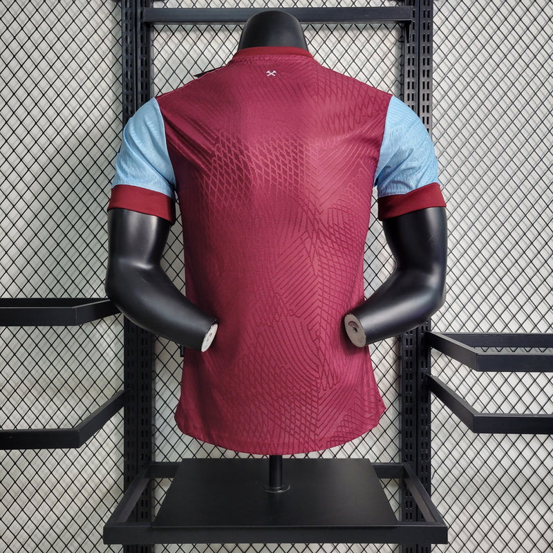 Camisa West Ham I 23/24 - Vermelha - Umbro - Masculino Jogador