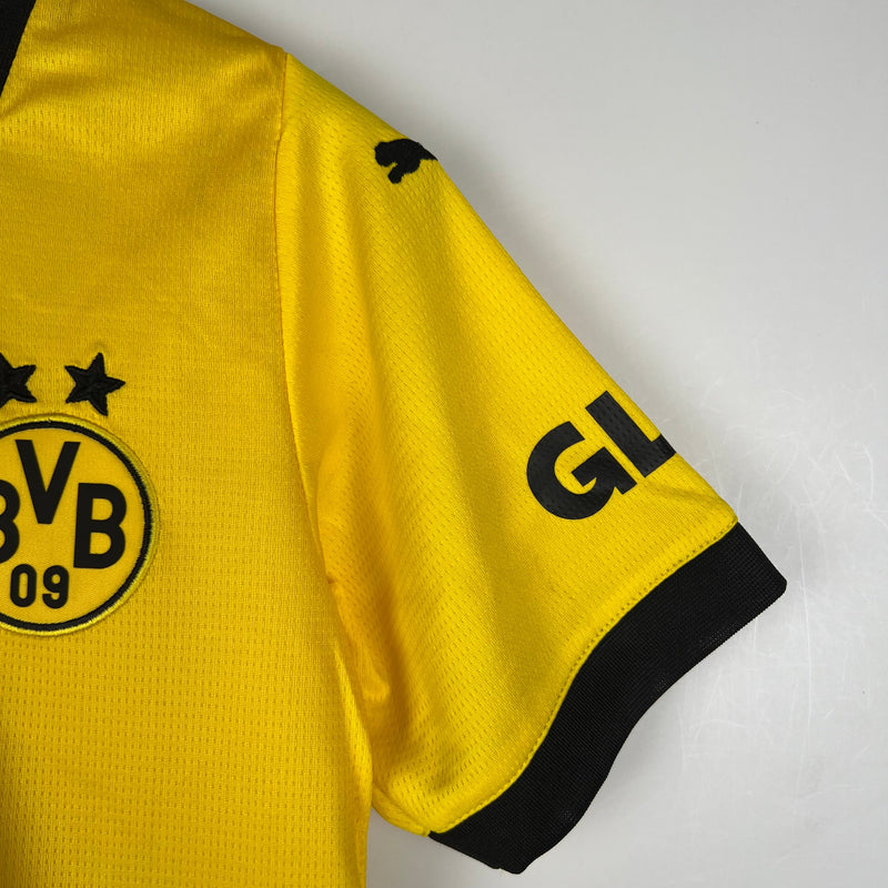 Kit Infantil Borussia Dortmund I 23/24 Puma - Amarela