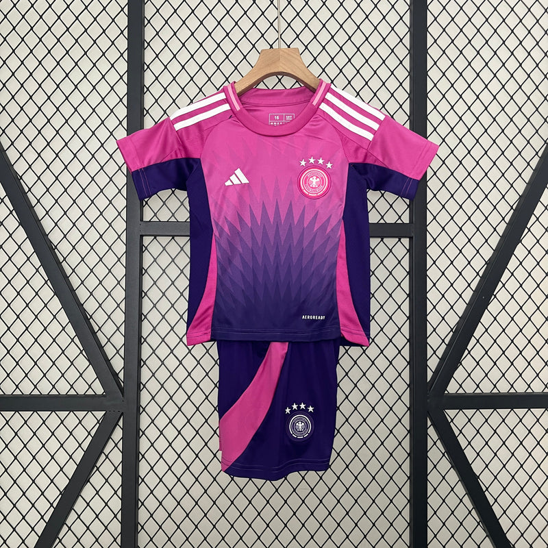 Kit Infantil Alemanha 2024/25 Away - Rosa - Adidas