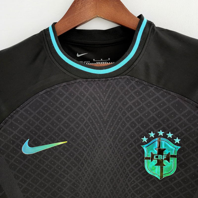 Camisa Seleção Brasil 2022 Nike - Preto - Conceito Preto