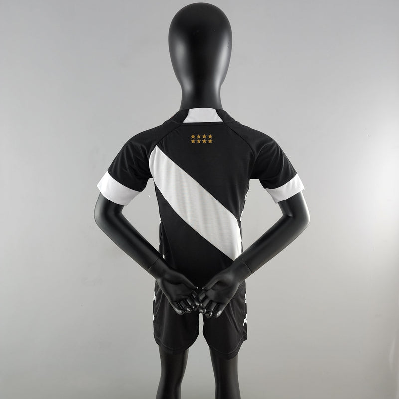 Kit Infantil Vasco 22/23 Kappa - Preto e Branco