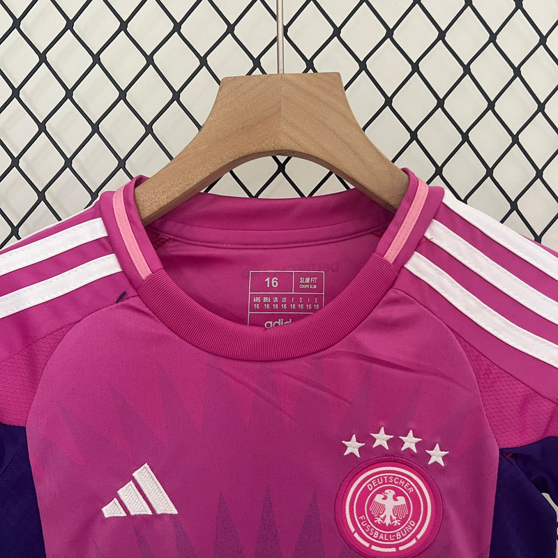 Kit Infantil Alemanha 2024/25 Away - Rosa - Adidas