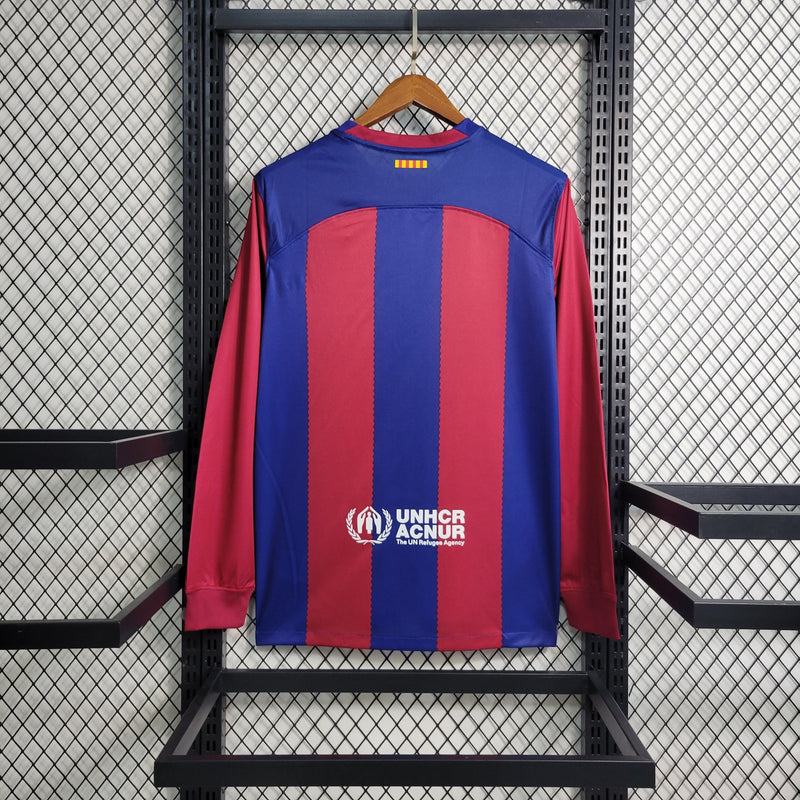 Camisa Manga Longa Barcelona 23/24 Nike - Grená