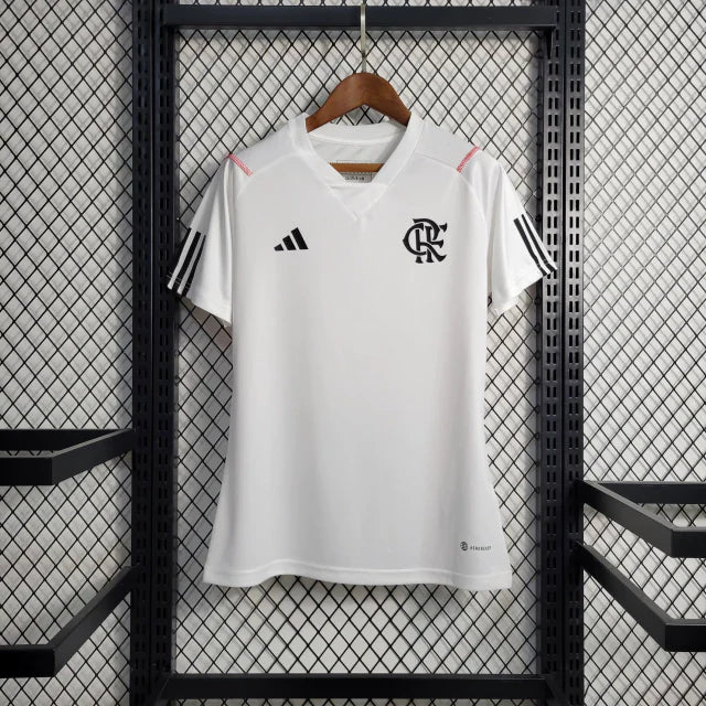 Camisa Feminina Flamengo Treino 23/24 Adidas - Branco