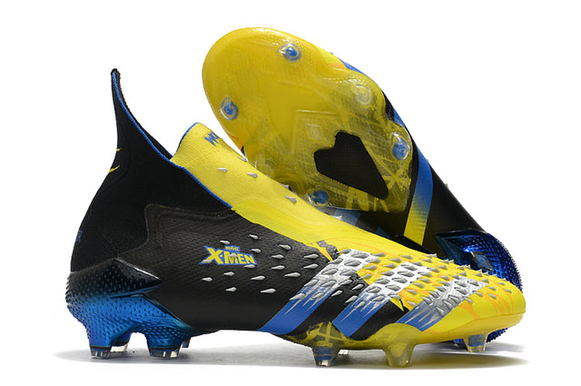 Chuteira Campo Adidas Predator Freak + FG Xmen/Black/Yellow/Blue - Cano Alto