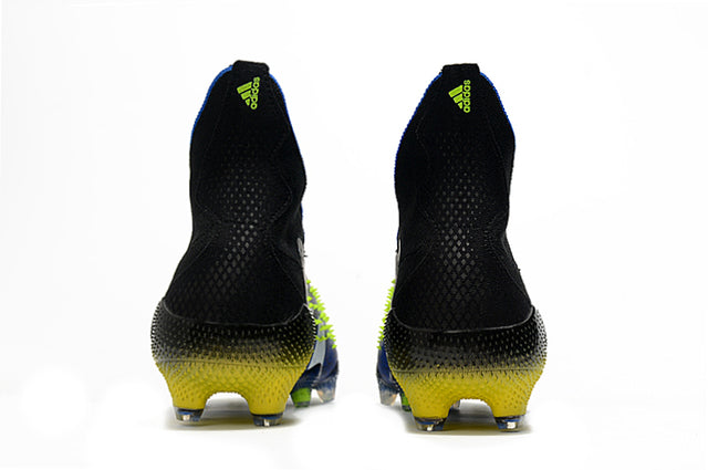 Chuteira Campo Adidas Predator Freak + FG Black/Blue/Yellow - Cano Alto