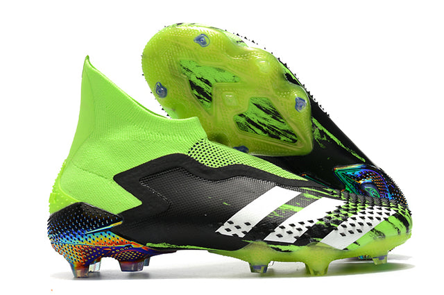 Chuteira Campo Adidas Predator Mutator + FG Black/Green - Cano Alto